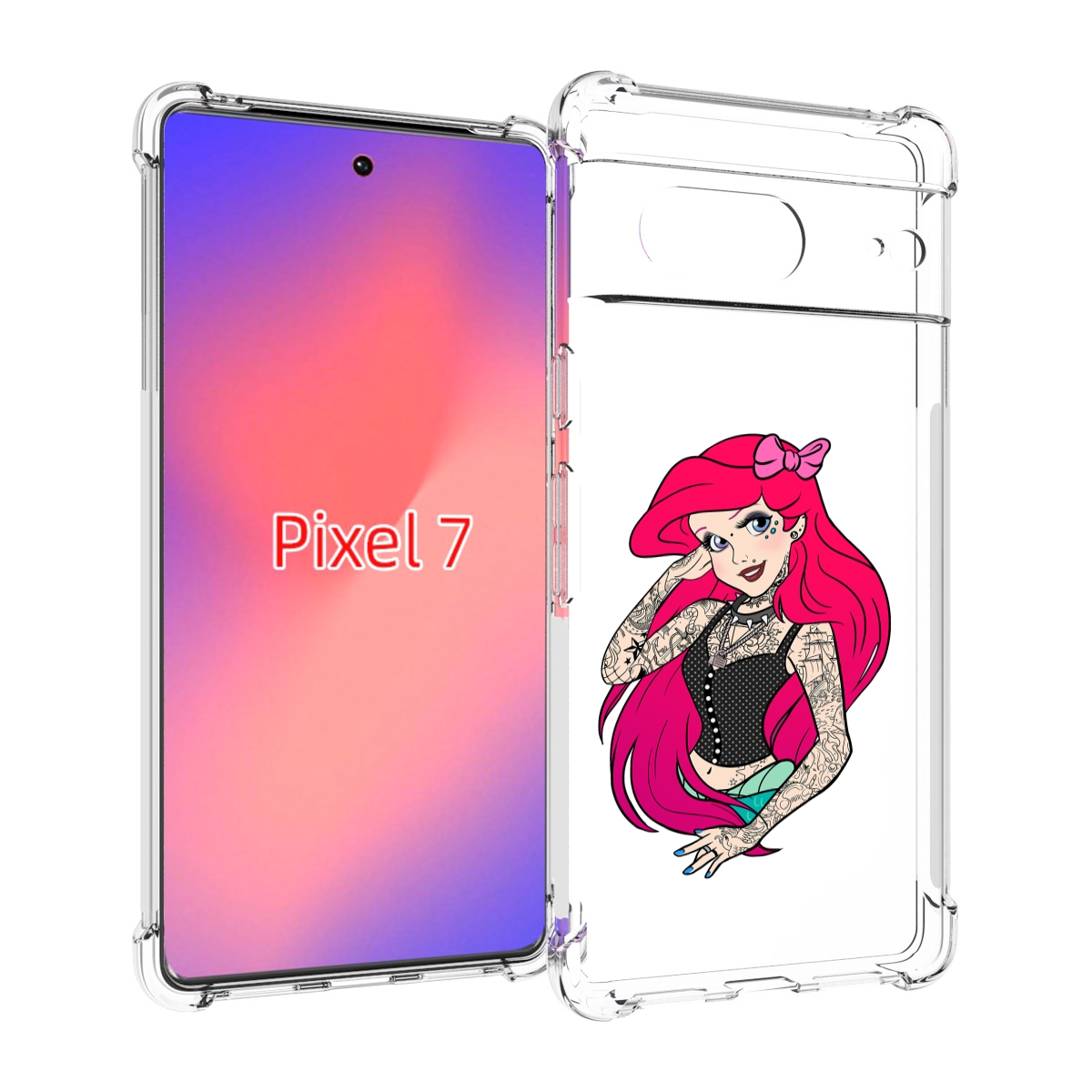 

Чехол Mypads Татуированная-Принцесса Женский Для Google Pixel 7, Прозрачный, Tocco