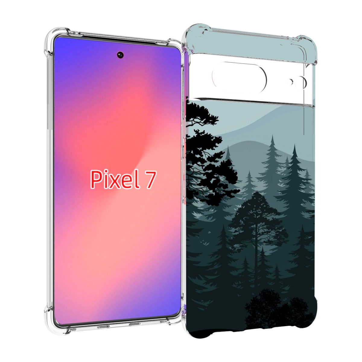 

Чехол Mypads Темный Лесочек Для Google Pixel 7, Прозрачный, Tocco