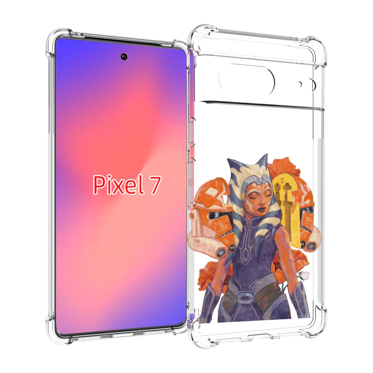 

Чехол Mypads Тогрута-Асока-Тано Для Google Pixel 7, Прозрачный, Tocco
