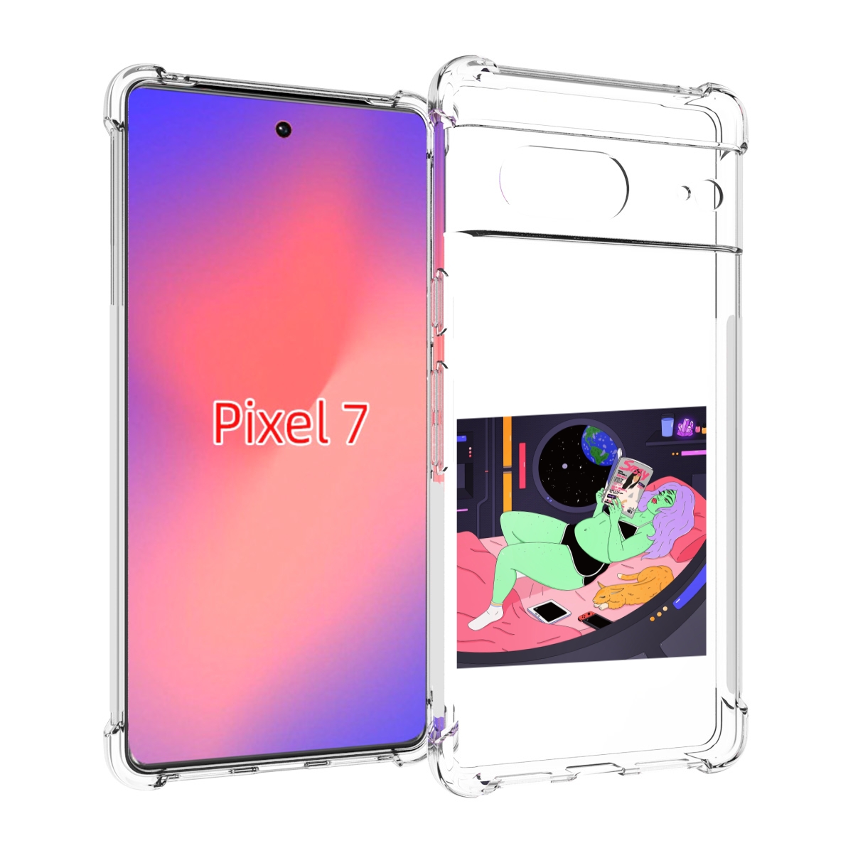 

Чехол Mypads Трехглазая Девушка Зеленая Для Google Pixel 7, Прозрачный, Tocco