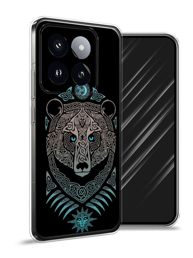 

Чехол Awog на Xiaomi 14 Pro "Кельтский медведь", Черный;серый, 320450-1