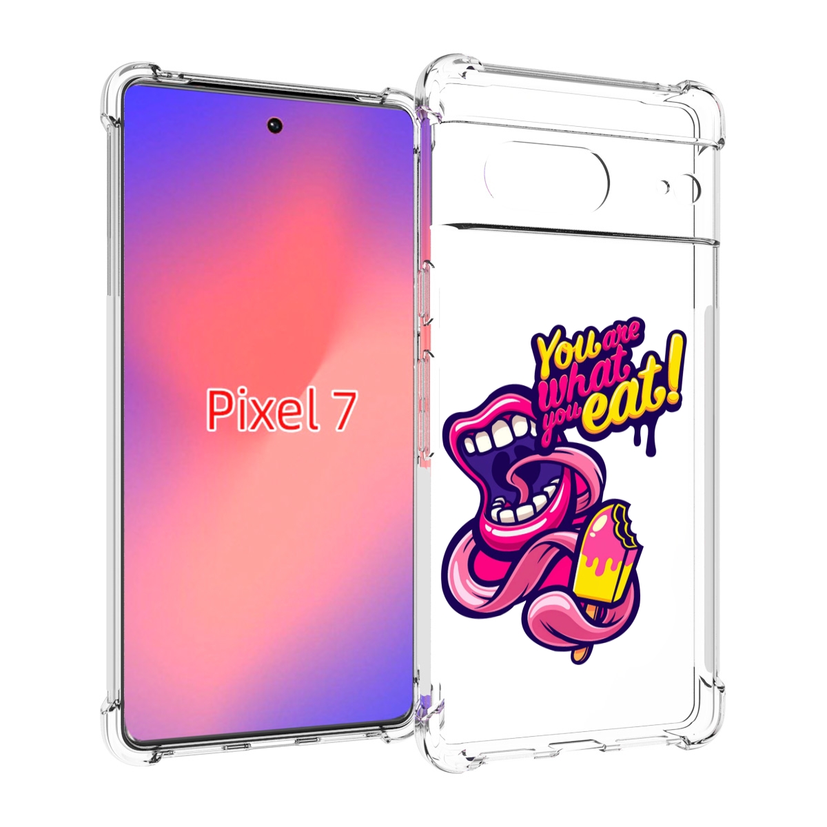 

Чехол Mypads Ты-То-Что-Ты-Ешь Для Google Pixel 7, Прозрачный, Tocco