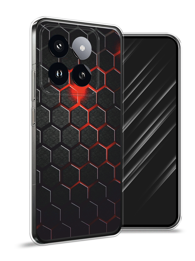 

Чехол Awog на Xiaomi 14 Pro "Фон соты красные", Красный;черный, 320450-1
