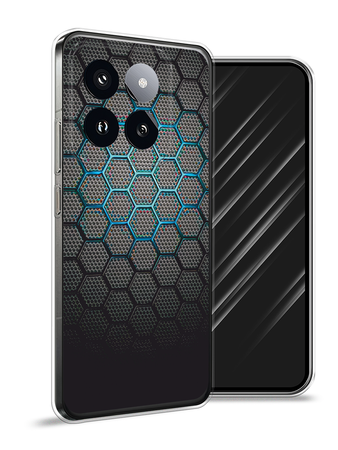 

Чехол Awog на Xiaomi 14 Pro "Бирюзовые соты", Бирюзовый;синий;черный, 320450-1