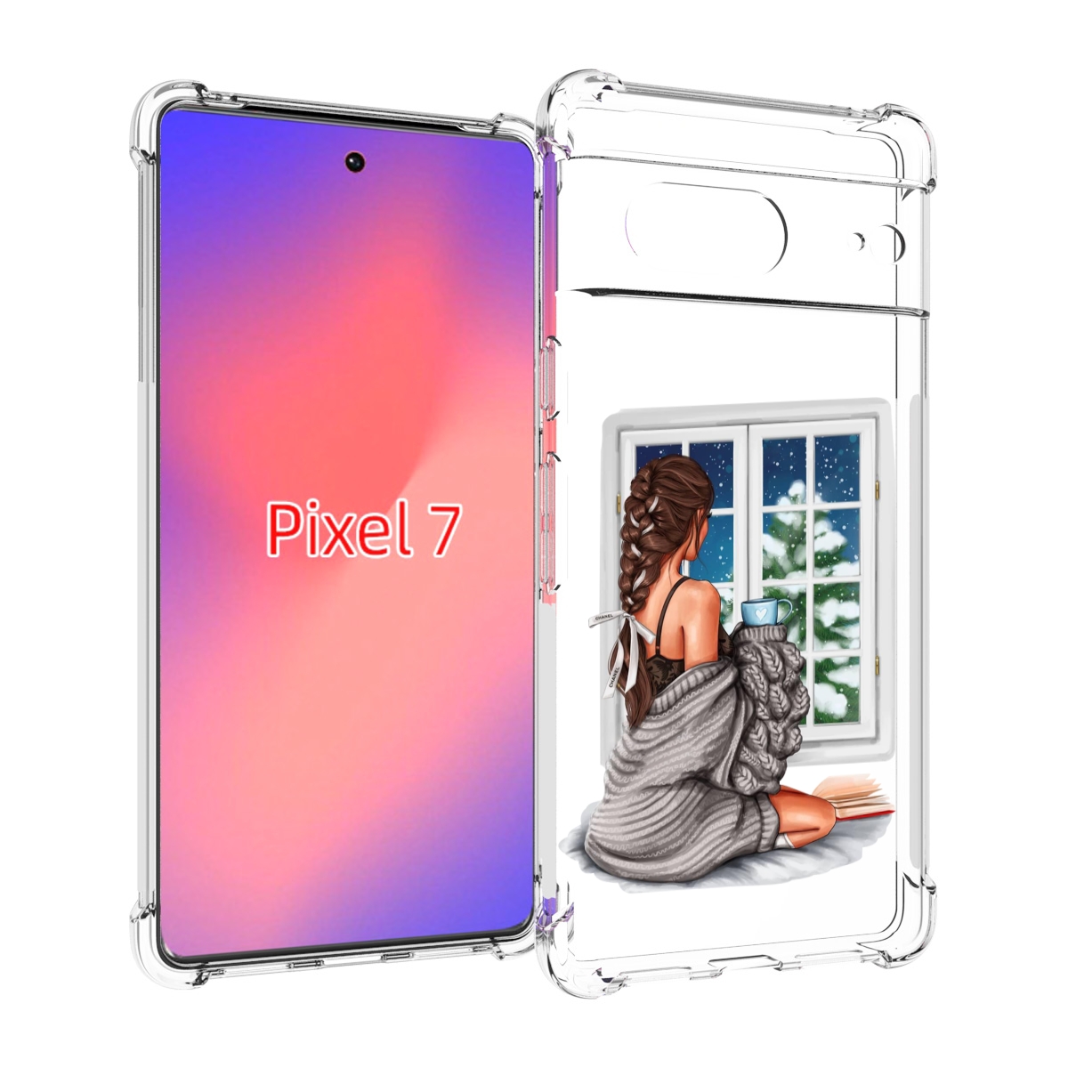 

Чехол Mypads Уютное-Зимнее-Окно Женский Для Google Pixel 7, Прозрачный, Tocco
