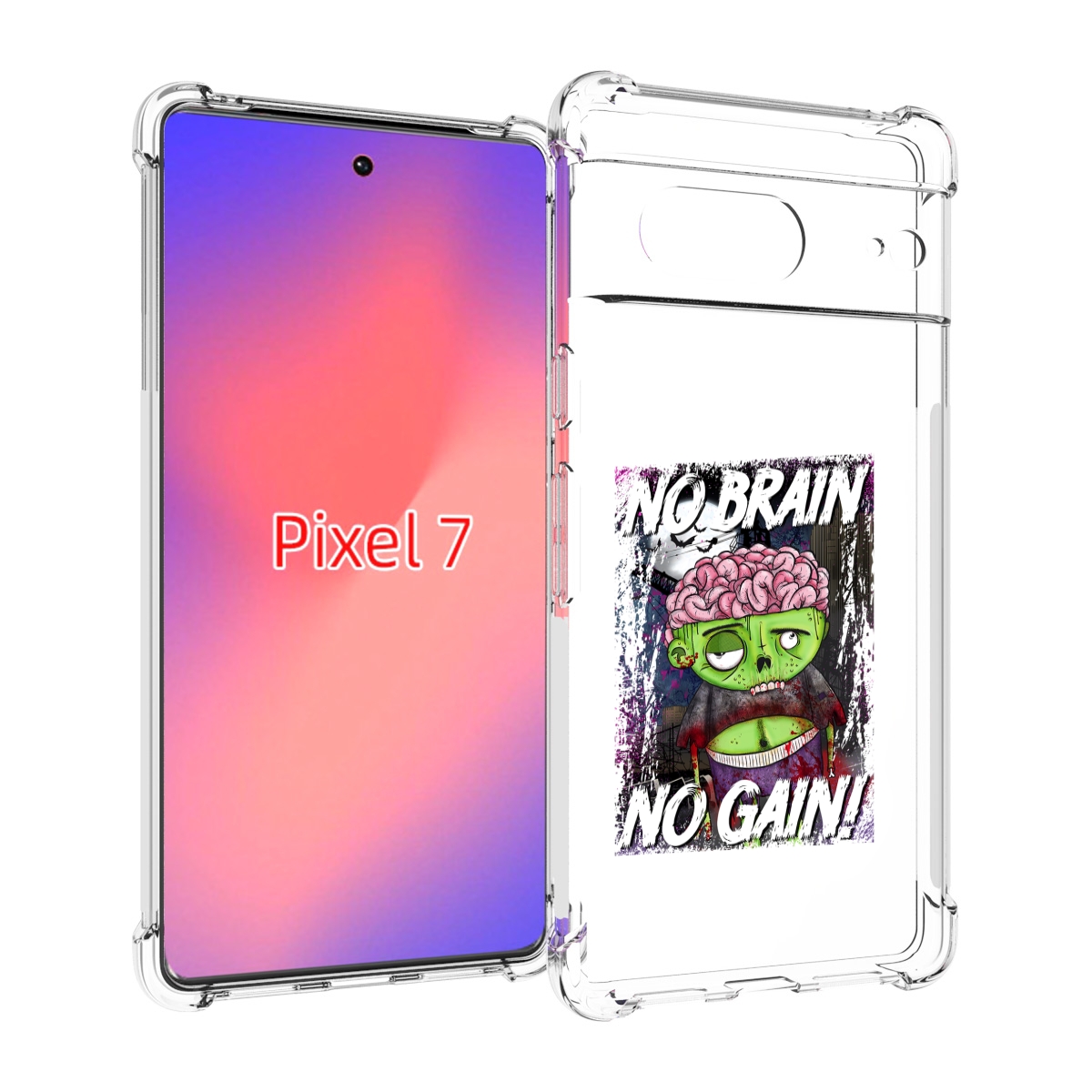 

Чехол Mypads Глупый Зомби Для Google Pixel 7, Прозрачный, Tocco