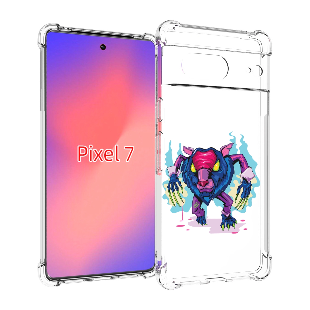 

Чехол Mypads Фиолетовая-Россомаха Для Google Pixel 7, Прозрачный, Tocco