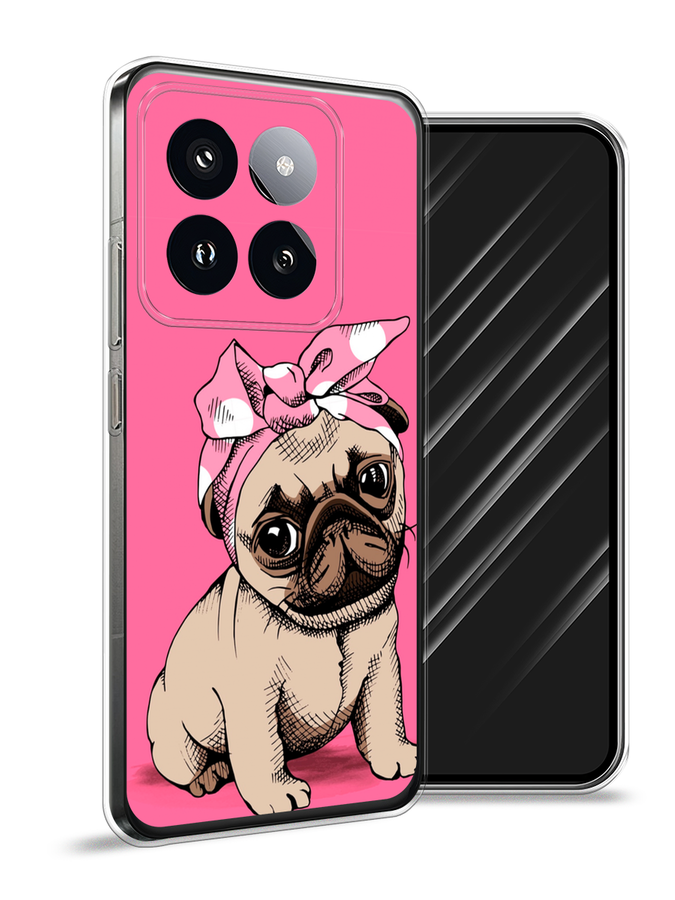 

Чехол Awog на Xiaomi 14 Pro "Dog Pin-Up", Розовый;бежевый, 320450-1