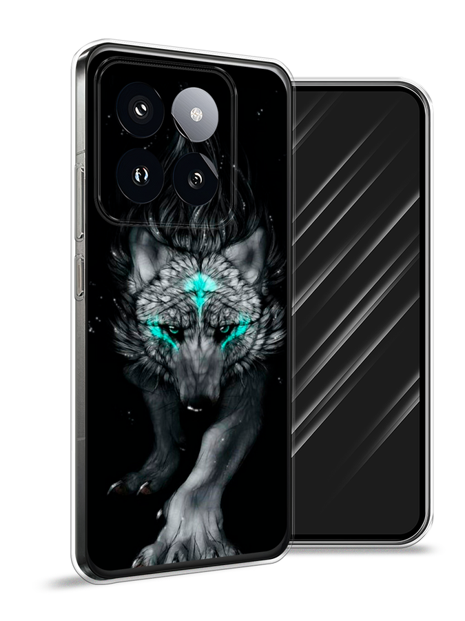 

Чехол Awog на Xiaomi 14 Pro "Волшебный волк", Черный;серый, 320450-1