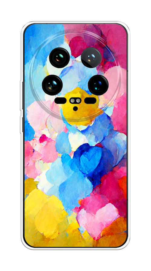 

Чехол на Xiaomi 14 Ultra "Яркие пятна", Синий;голубой;желтый;розовый, 321850-1