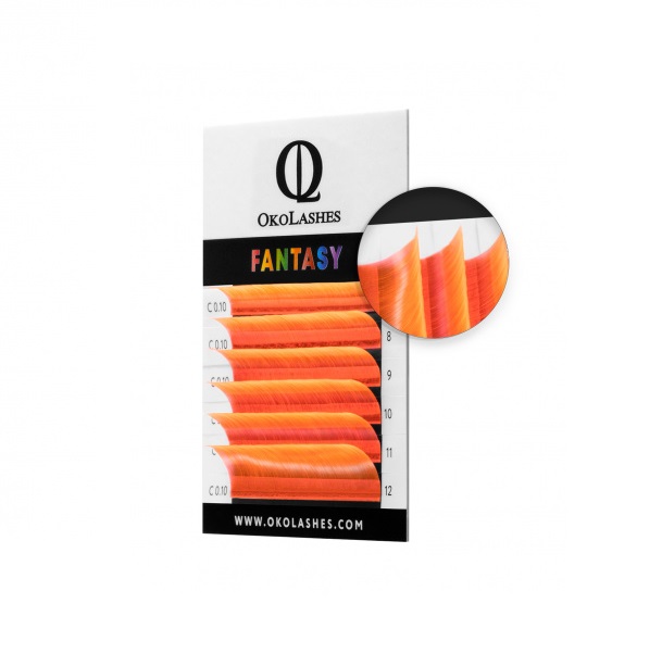 

Ресницы Oko Lashes Fantasy Неон Красный mix C 0.07 7-12 мм