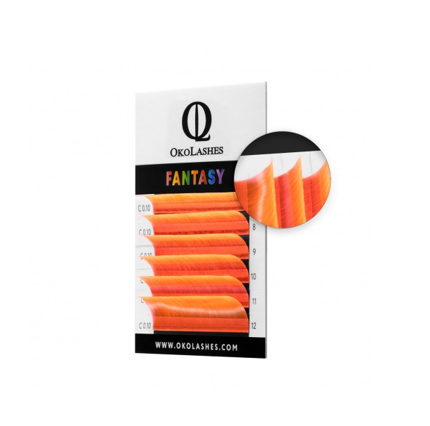 

Ресницы Oko Lashes Fantasy Неон Красный mix C 0.10 7-12 мм