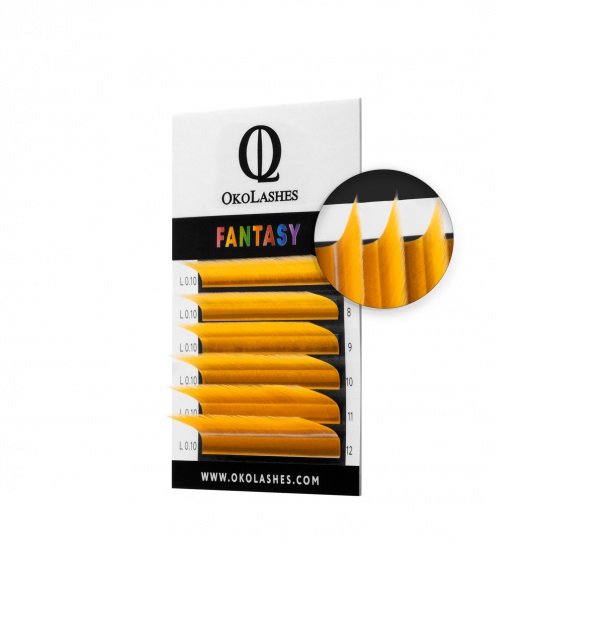 Ресницы Oko Lashes Fantasy Неон Оранжевый mix M 0.10 7-12 мм ресницы oko lashes fantasy неон желтый mix m 0 07 7 12 мм