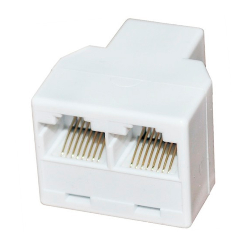 Разветвитель Rexant RJ-45 - 2xRJ-45 розетка-розетка м (03-0103) белый