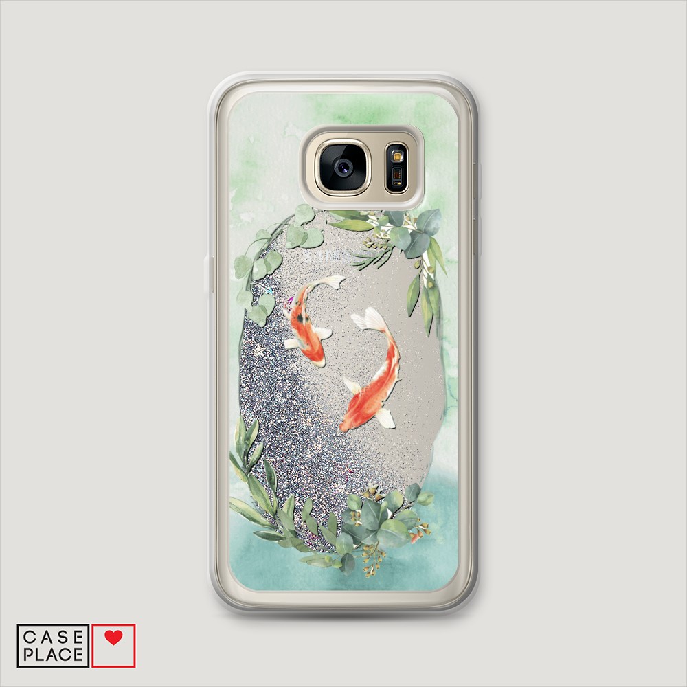 

Чехол Awog на Samsung Galaxy S6 Edge "Две золотые рыбки", Разноцветный, 24491-1