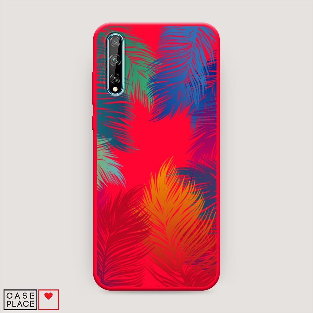 

Чехол Awog на Huawei Y8p/P Smart S "Рамка из перьев", Разноцветный, 6103453-1
