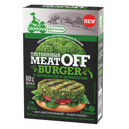 

Смесь для приготовления Bionova MeatOff 100 г шпинат, MeatOff
