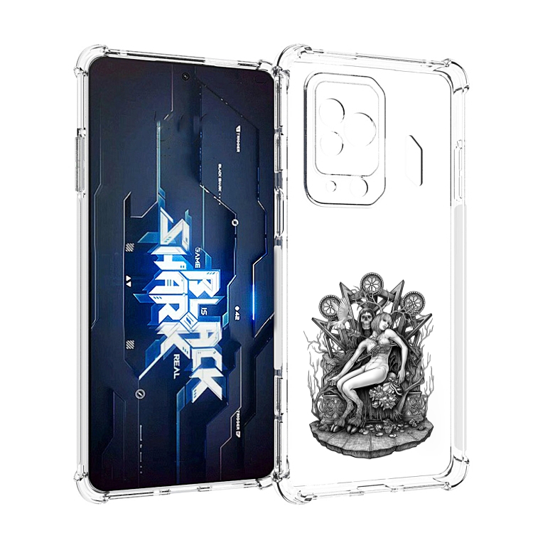 

Чехол MyPads девушка на троне для Xiaomi Black Shark 5 Pro, Прозрачный, Tocco