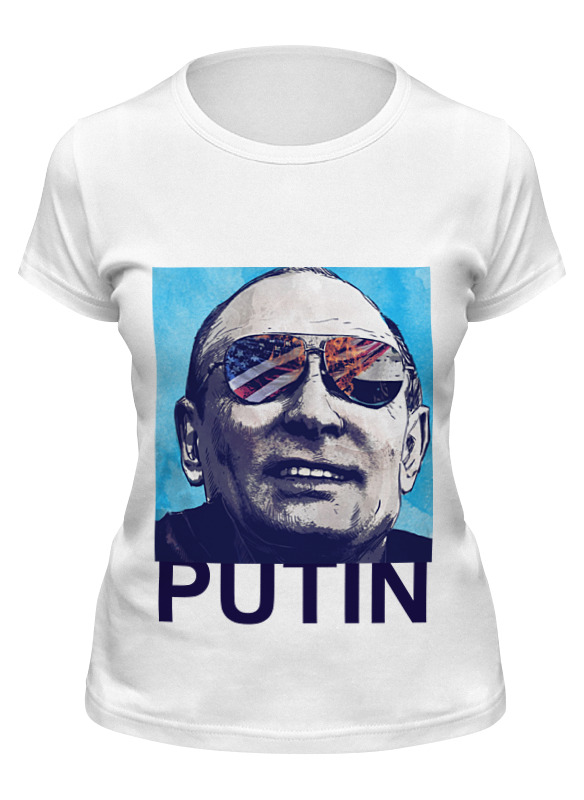 

Футболка женская Printio Путин белая L, Белый, Путин