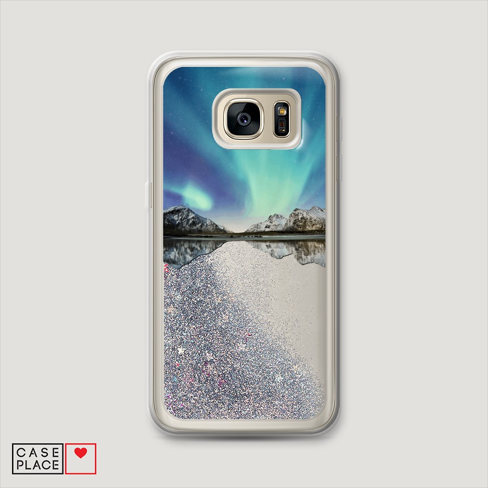 

Чехол Awog на Samsung Galaxy S6 Edge "Горное озеро и сияние", Разноцветный, 24491-1
