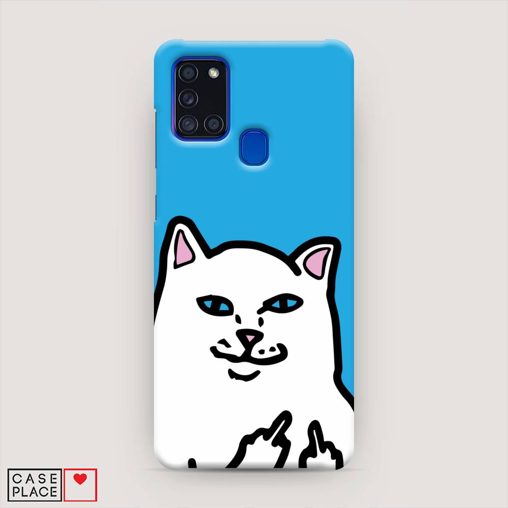 

Пластиковый чехол "Кот жесть" на Samsung Galaxy A21s, 2100220-7