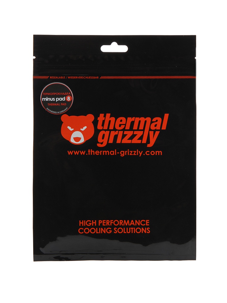 фото Термопрокладка thermal grizzly minus pad 8 30x30x1mm (tg-mp8-30-30-10-1r)