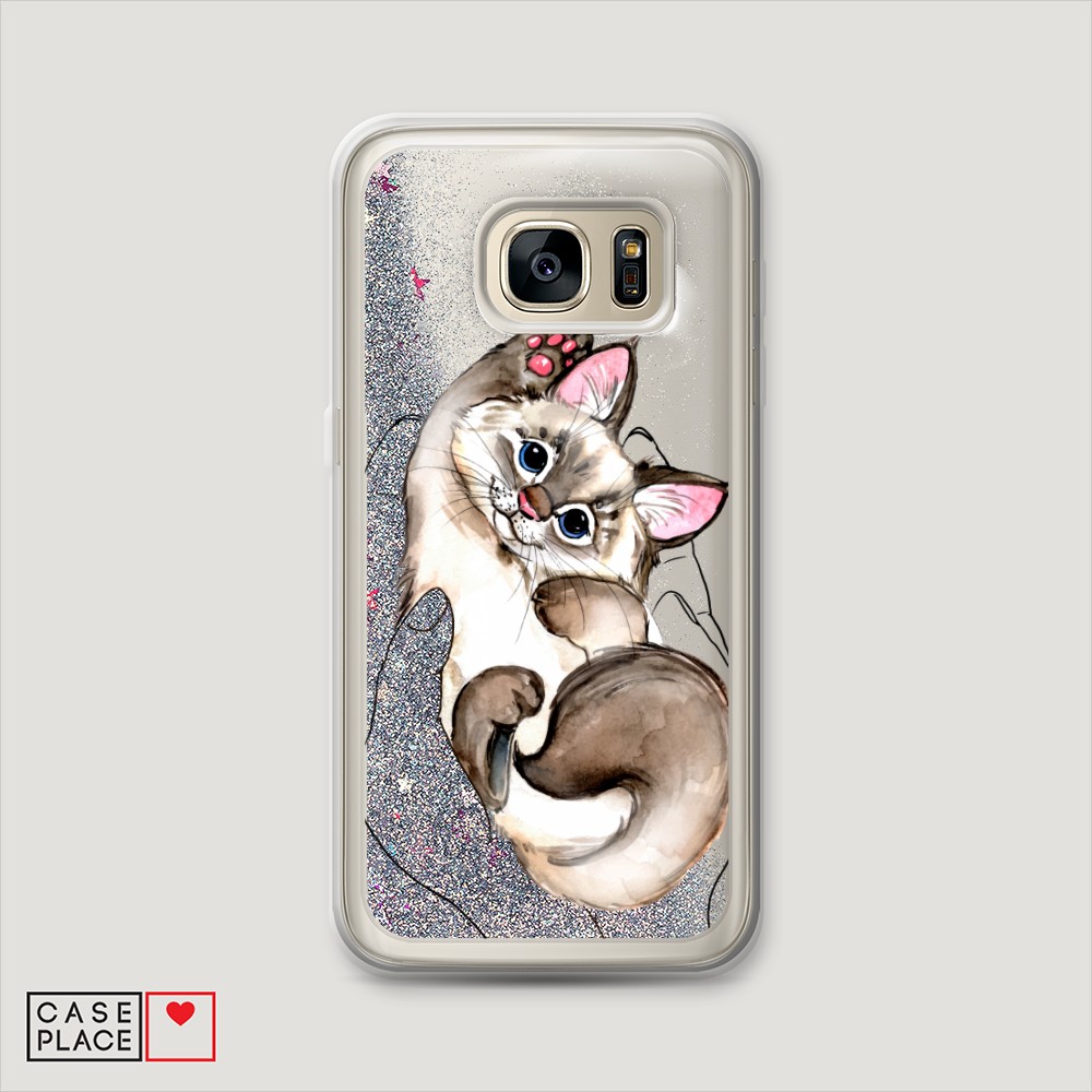 

Чехол Awog на Samsung Galaxy S6 Edge "Котенок в ладошках", Разноцветный, 24491-1