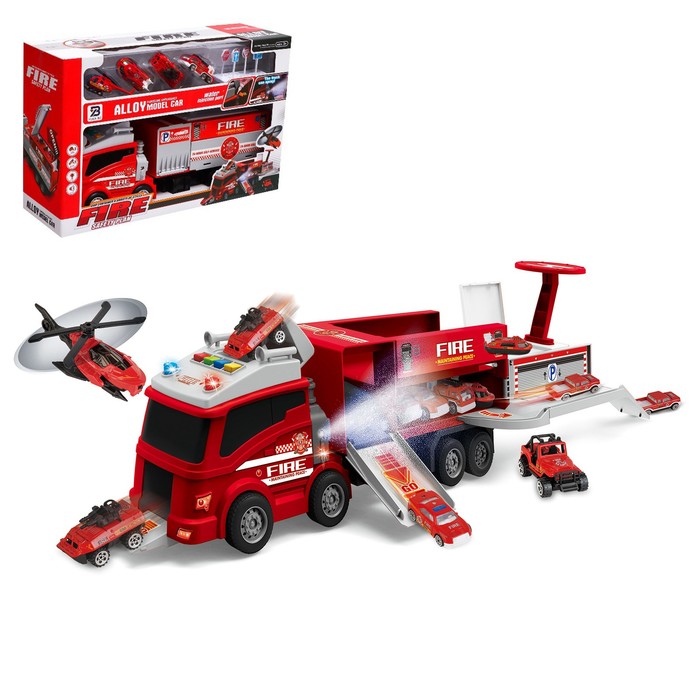 

Парковка КНР JM-8 Пожарная служба, с эффектом дыма, свет и звук, Красный