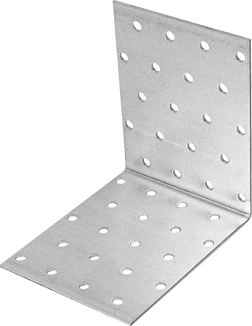 Угол крепежный равносторонний KUR 100x100x80x1.8 оцинкованная сталь цвет серый