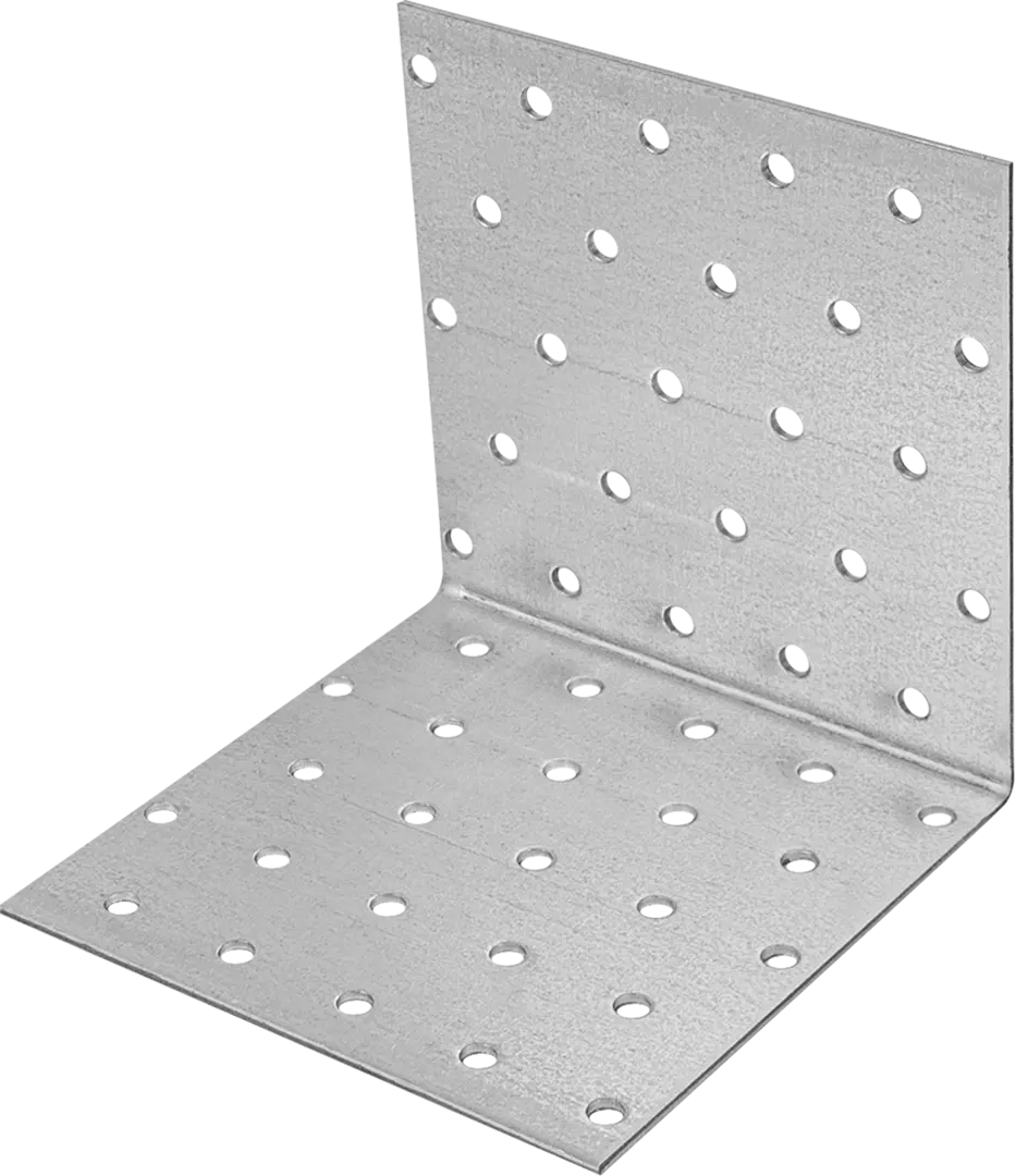 Угол крепежный равносторонний KUR 100x100x100x1.8 оцинкованная сталь цвет серый