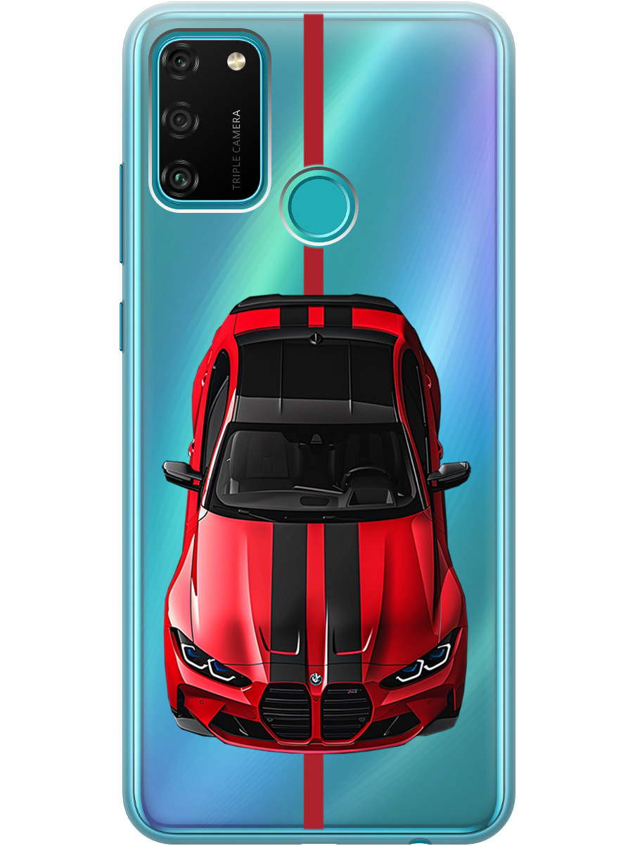 

Силиконовый чехол на Honor 9A с принтом "Красный БМВ", Прозрачный;голубой, 722942051