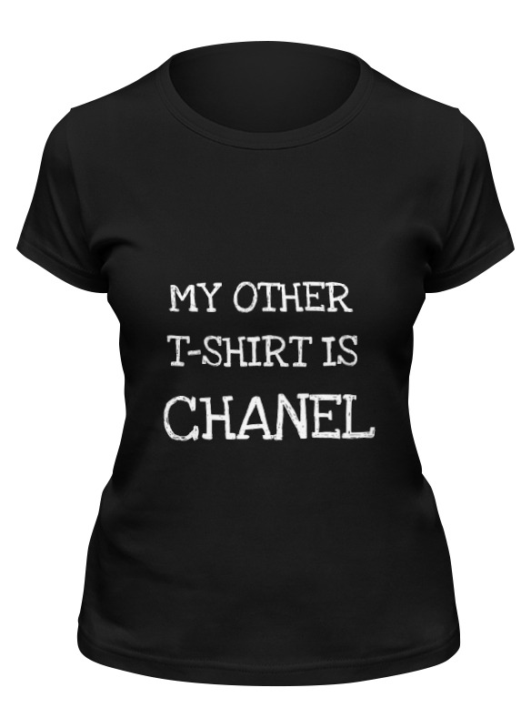

Футболка женская Printio i love brands mono ts черная M, Черный, "i love brands" mono ts