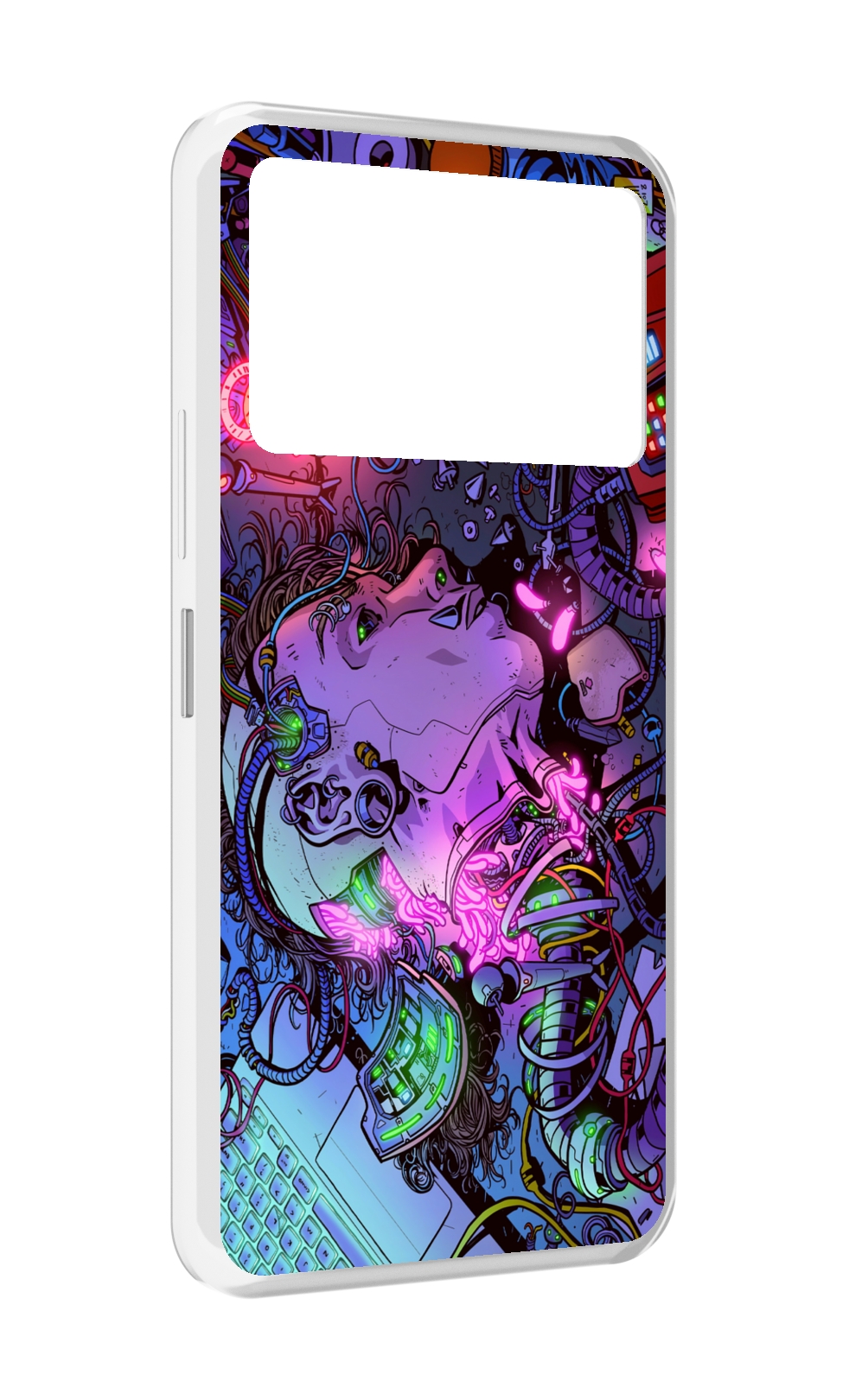 

Чехол MyPads голова робота мультик для Infinix NOTE 12 VIP (X672), Прозрачный, Tocco