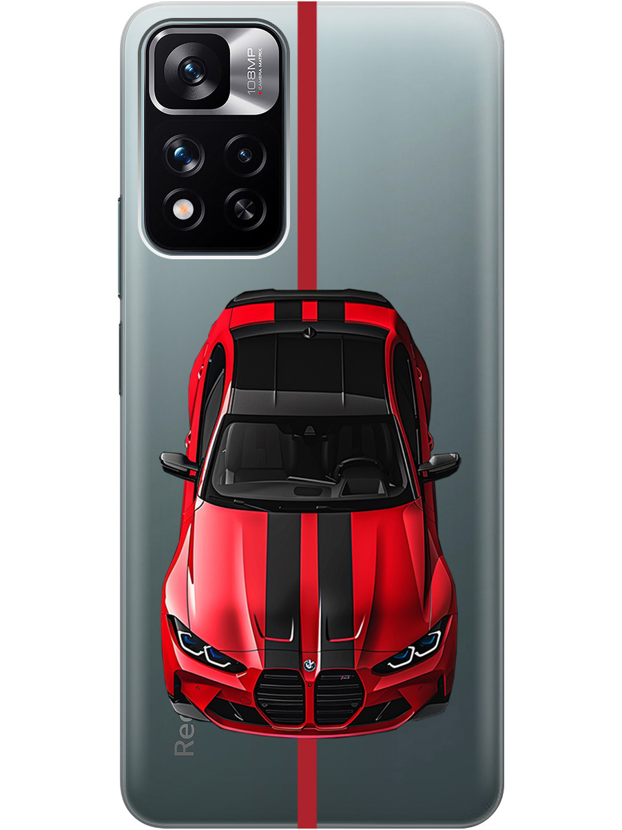 

Силиконовый чехол на Xiaomi Redmi Note 11 Pro+ 5G, Xiaomi 11i с принтом "Красный БМВ", Прозрачный;голубой, 741736451