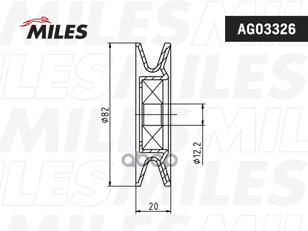 

MILES AG03326 Ролик ремня приводного DAEWOO NEXIA/ESPERO/CHEVROLET LANOS