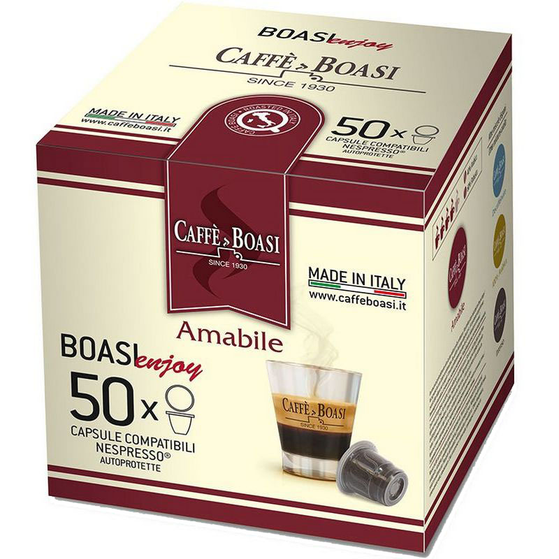

Кофе в капсулах Caffe Boasi "Enjoy | Amabile", для кофемашины Nespresso, 50 шт