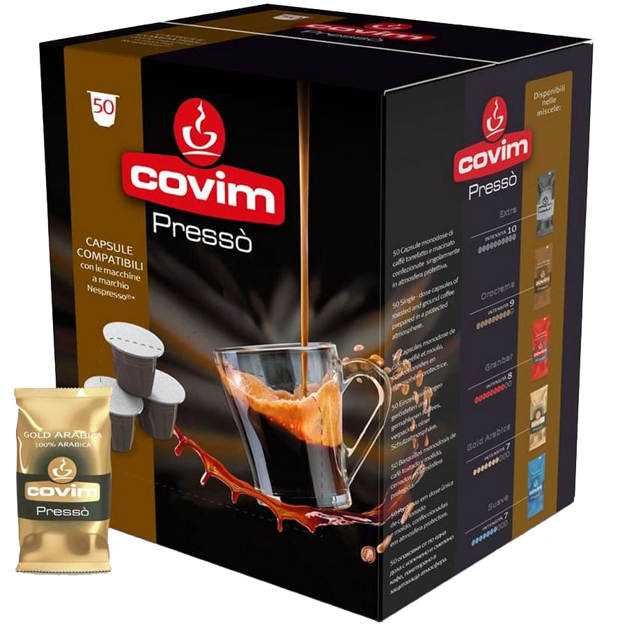 

Кофе в капсулах Covim "Gold Arabica", для кофемашины Nespresso, 50 шт
