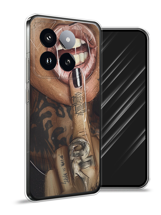 

Чехол Awog на Xiaomi 14 Pro "Девушка с татуировками", Бежевый;розовый;черный, 320450-1