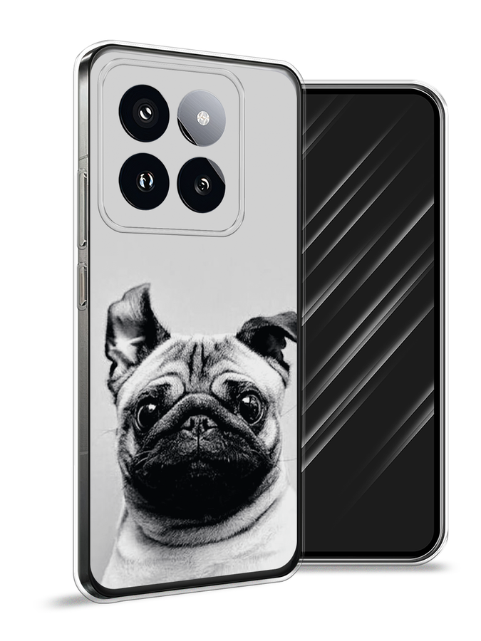 

Чехол Awog на Xiaomi 14 Pro "Ушастый мопс", Серый, 320450-1