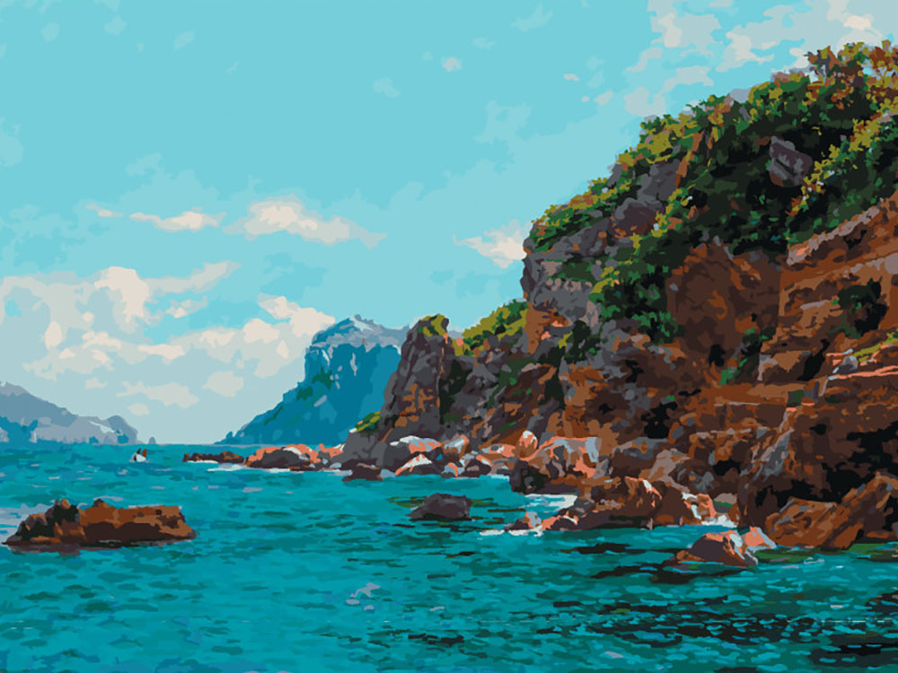 

Картина по номерам Белоснежка Голубое море