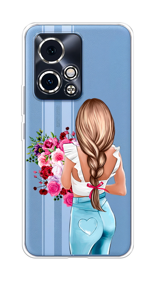 

Чехол на Honor 90 GT "Девушка с цветами", Коричневый;розовый;бирюзовый, 6123450-1