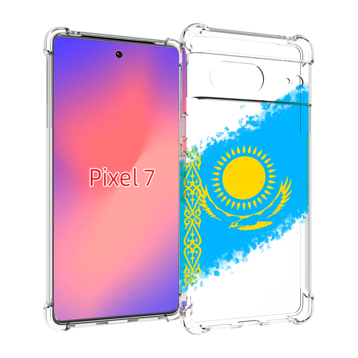 

Чехол Mypads Флаг Казахстана Для Google Pixel 7, Прозрачный, Tocco
