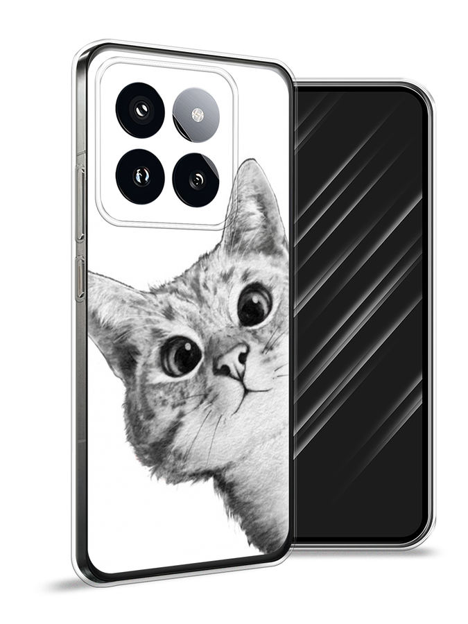 

Чехол Awog на Xiaomi 14 Pro "Кот рисунок черно-белый", Черный, 320450-1