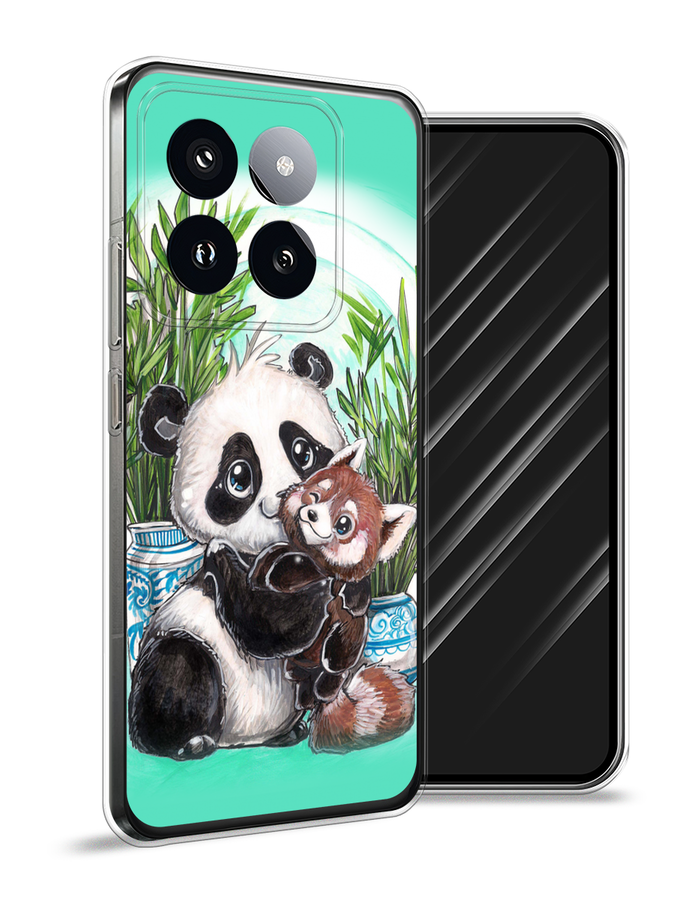 

Чехол Awog на Xiaomi 14 Pro "Друзья зверята", Бирюзовый;белый;черный, 320450-1