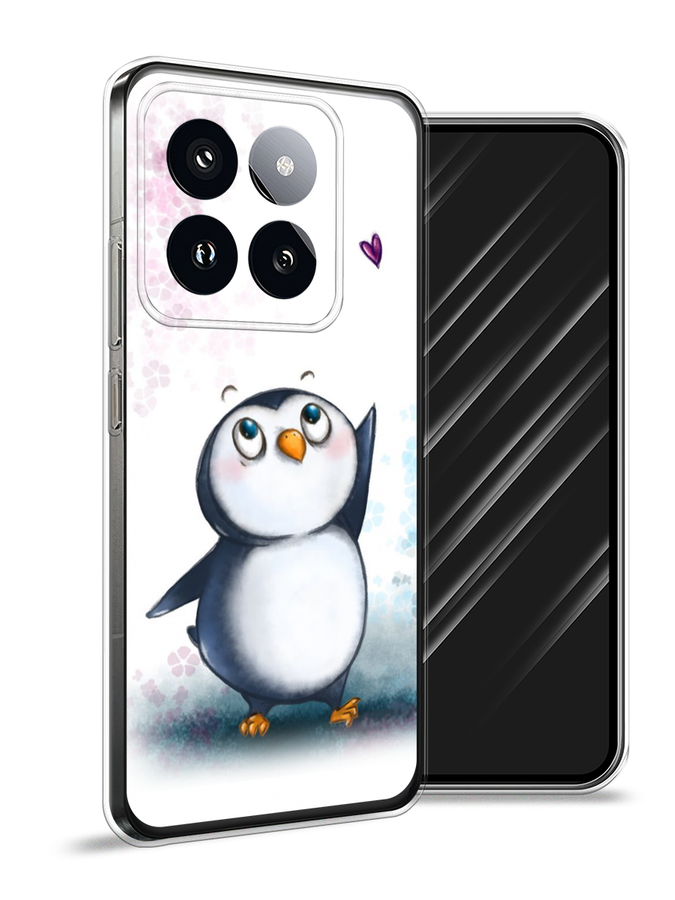 

Чехол Awog на Xiaomi 14 Pro "Пингвин и сердечко", Белый, 320450-1