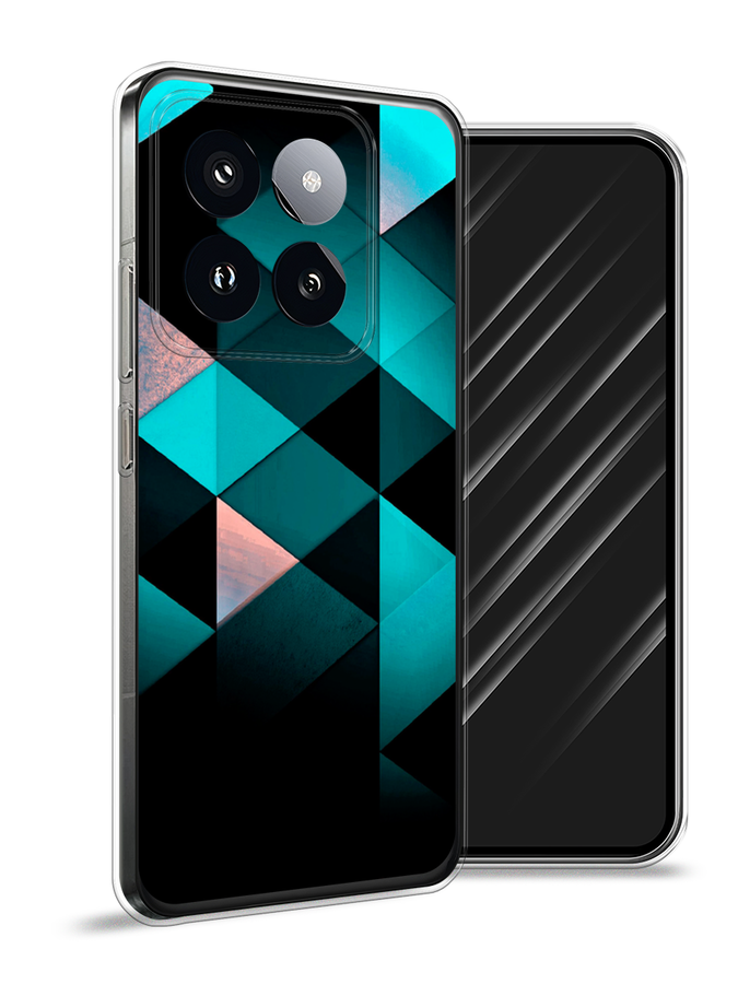 

Чехол Awog на Xiaomi 14 Pro "Геометрия 16", Бирюзовый;черный, 320450-1