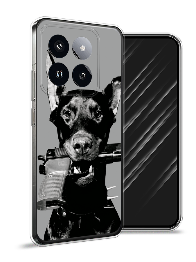 

Чехол Awog на Xiaomi 14 Pro "Доберман", Серый, 320450-1