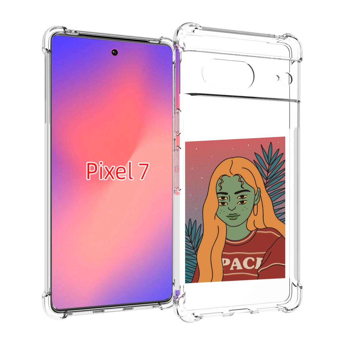 

Чехол Mypads Четырехглазая Девушка Женский Для Google Pixel 7, Прозрачный, Tocco