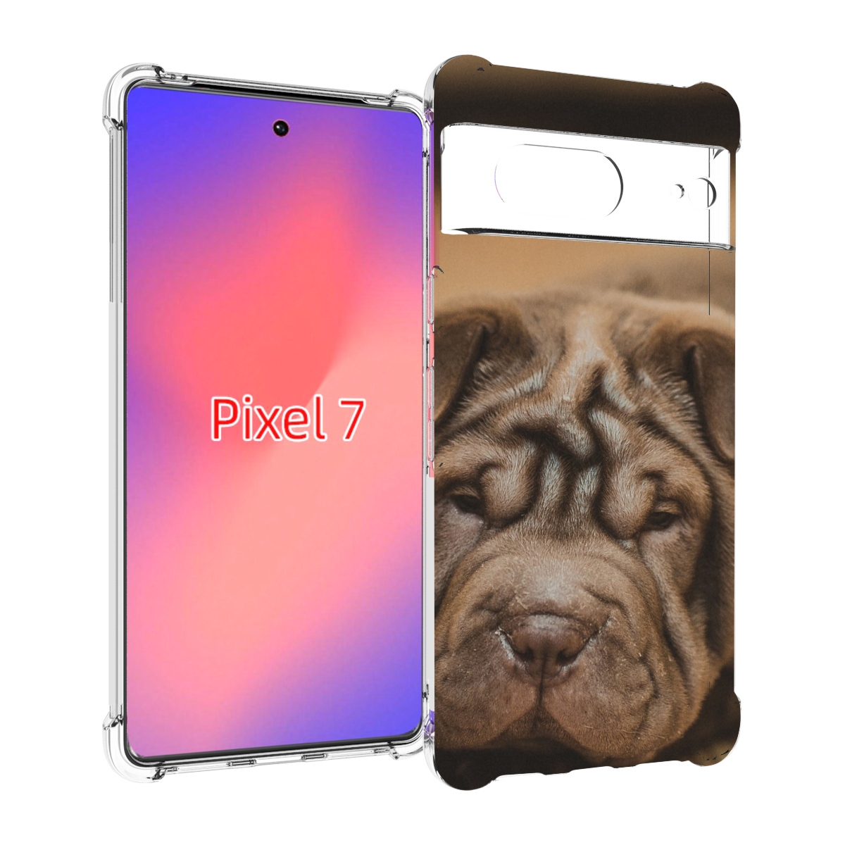 

Чехол Mypads Шарпеи Для Google Pixel 7, Прозрачный, Tocco