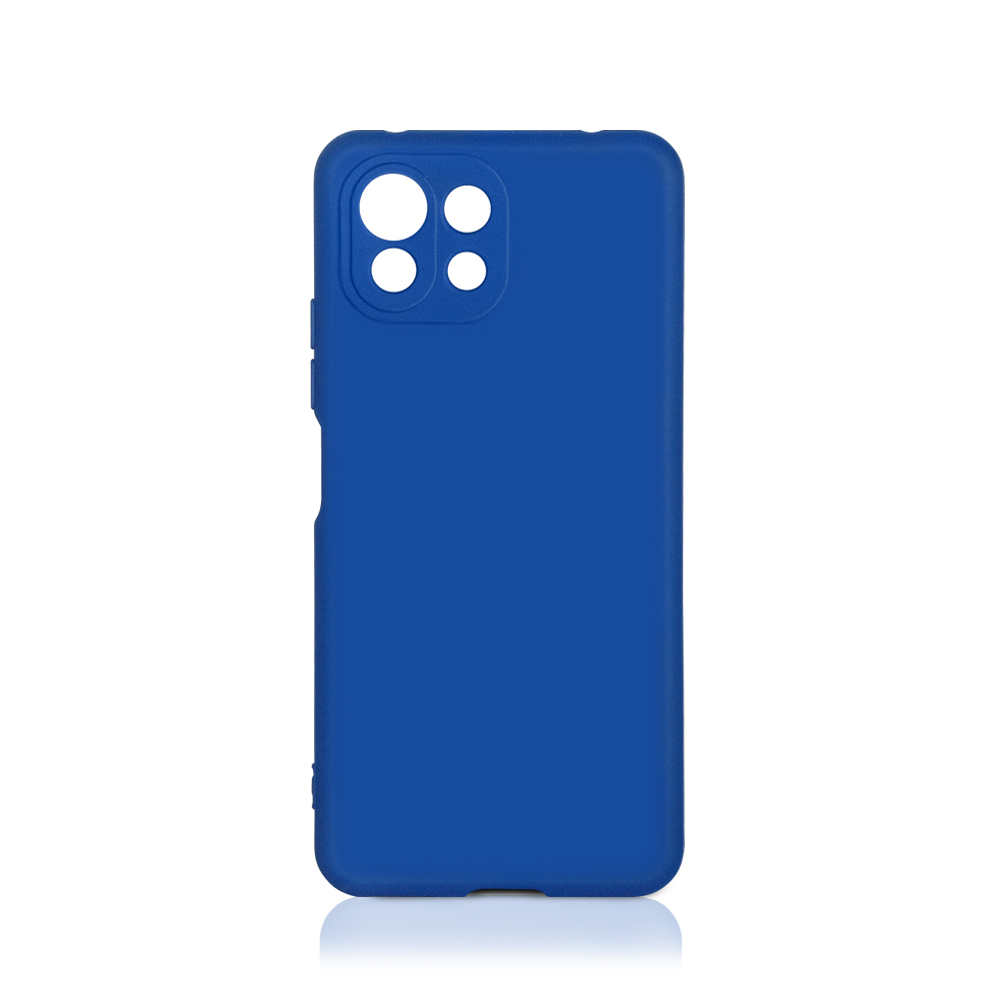Чехол матово силиконовый soft touch для Xiaomi Mi 11 Lite синий